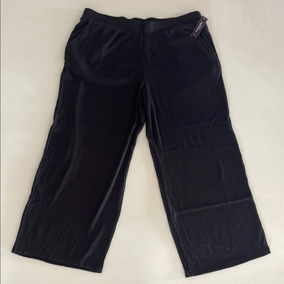 XXL Ambrielle Black Wide-Leg Sleepwear Pants - Picture 1 of 2